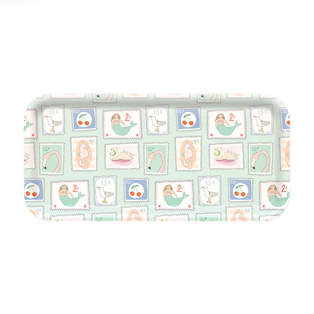 Sara Fitz Small Tray - Mermaid Stamp