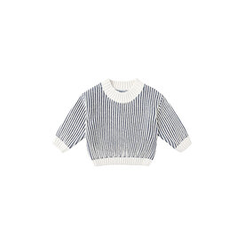 Quincy Mae Quincy Mae Relaxed Knit Sweater - Ocean