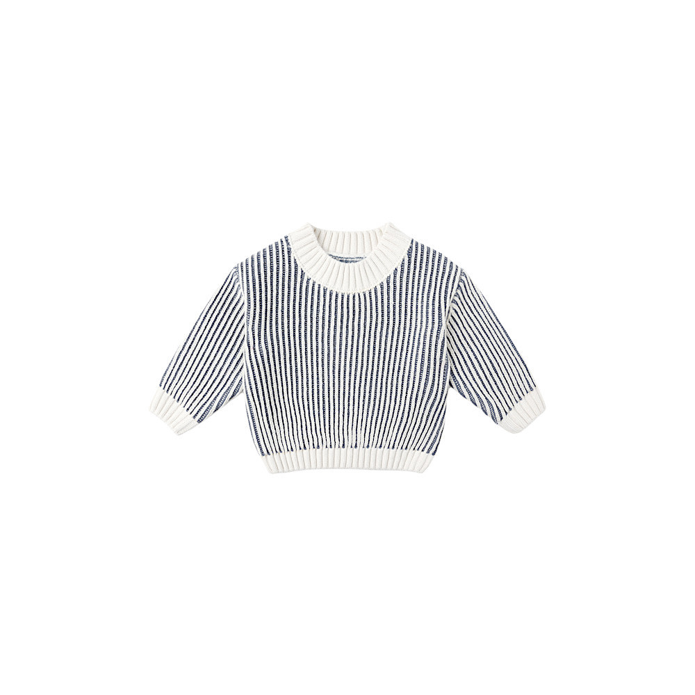 Quincy Mae Relaxed Knit Sweater - Ocean