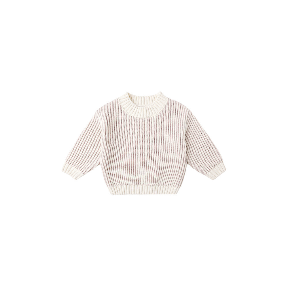 Quincy Mae Quincy Mae Relaxed Knit Sweater - Lilac