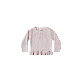 Quincy Mae Quincy Mae Rib Knit Peplem Top - Lilac