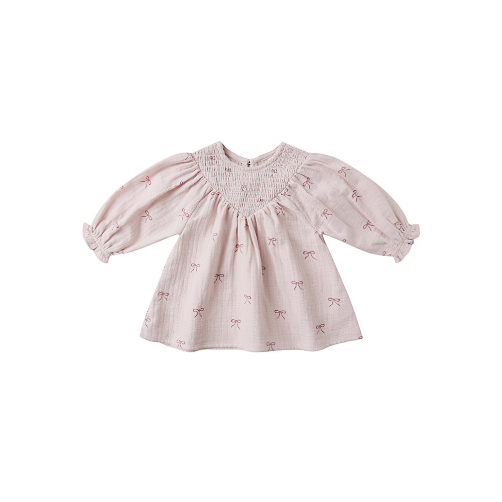 Quincy Mae V Smocked Dress - Bows