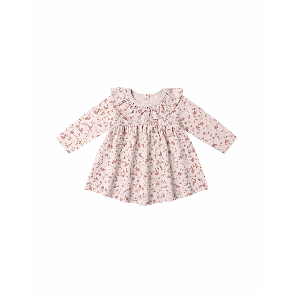 Quincy Mae Quincy Mae Ruffle Collar Jersey Dress - Garden