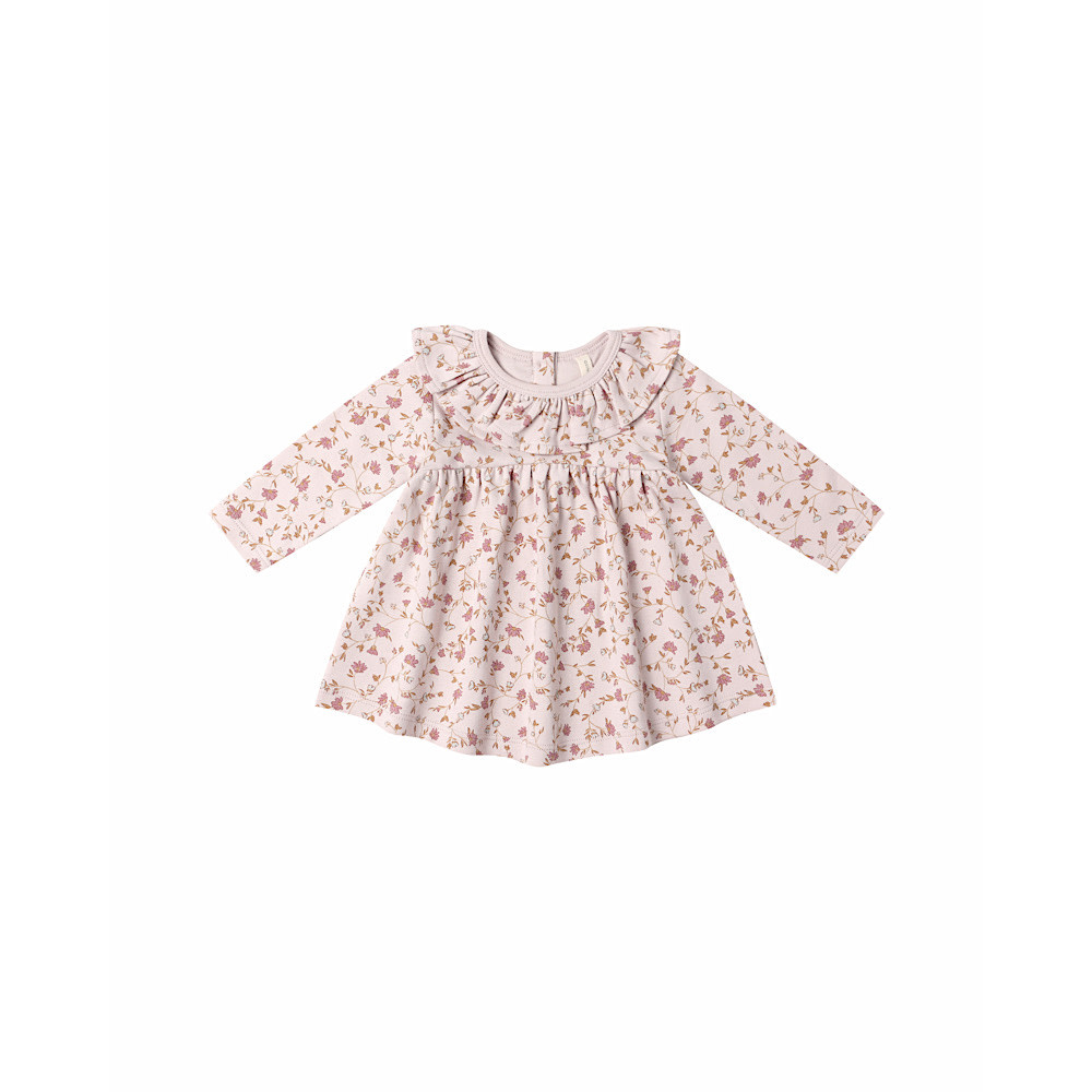 Quincy Mae Ruffle Collar Jersey Dress - Garden