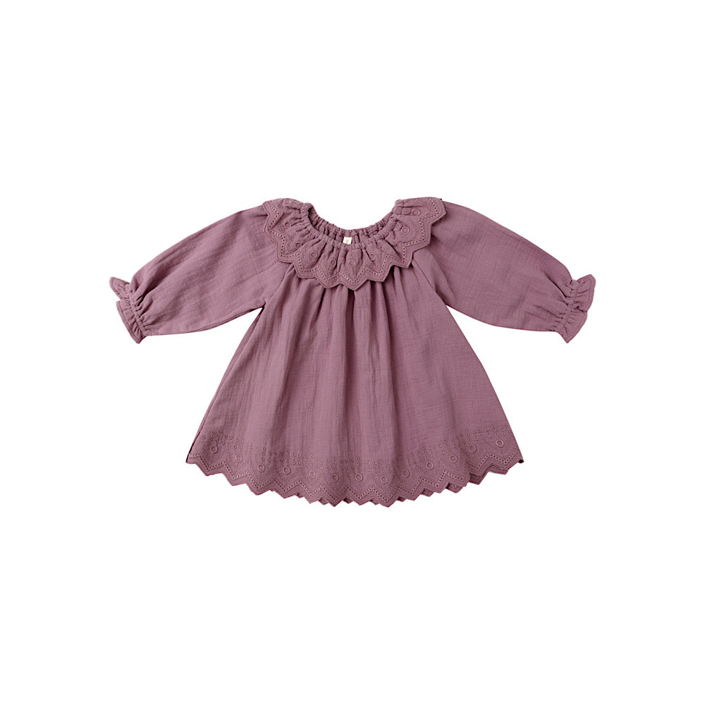 Quincy Mae Quincy Mae Long Sleeve Isla Dress - Mulberry