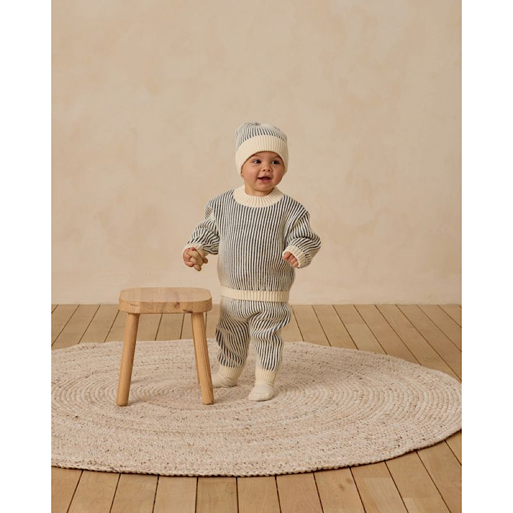 Quincy Mae Relaxed Knit Sweater - Ocean