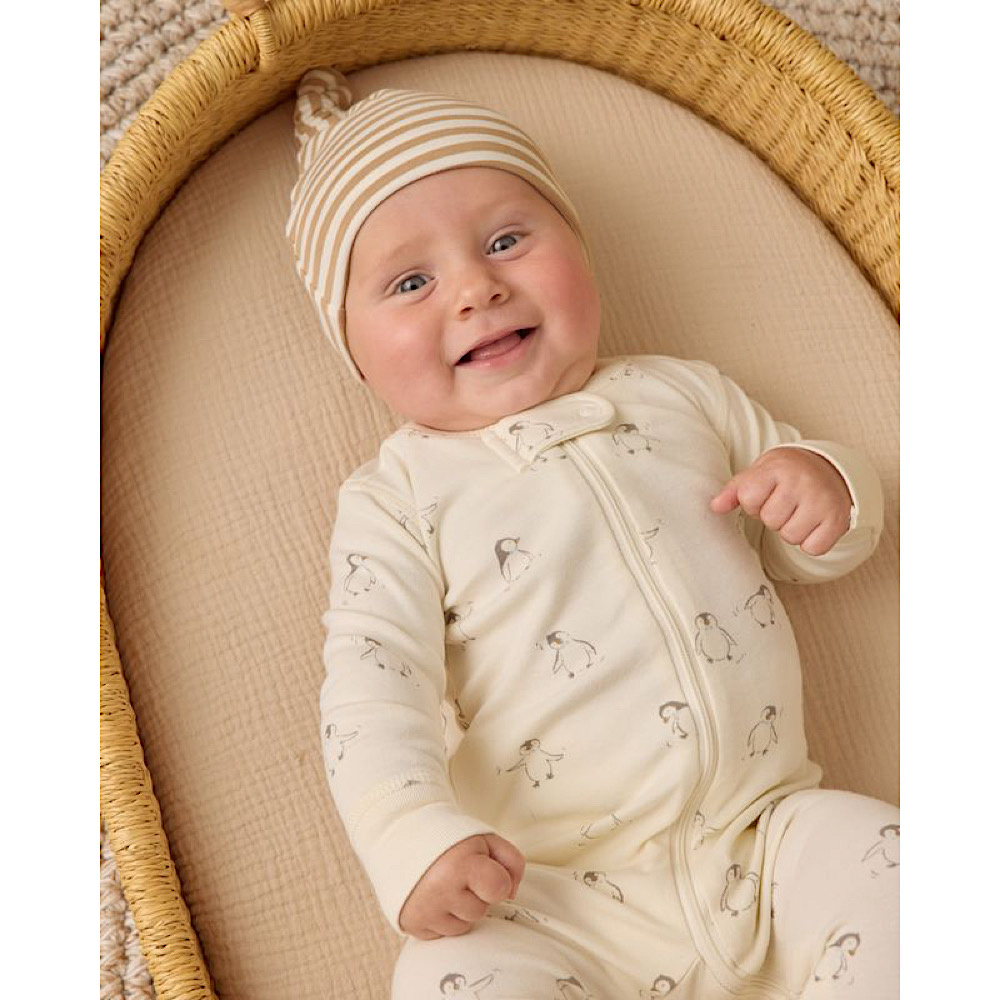 Quincy Mae Zip Long Sleeve Sleeper Footie - Penguins