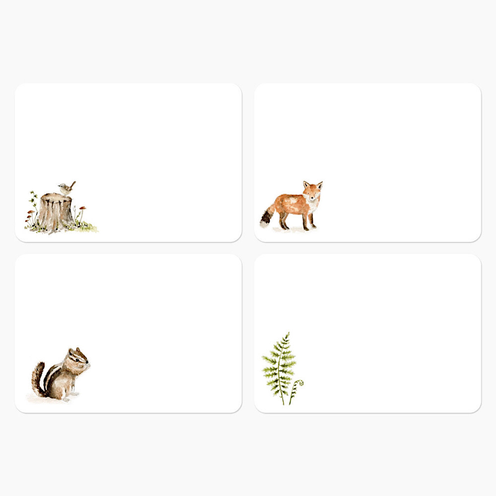 Emily Lex Studio Flat Notes - Set of 8 - Woodland