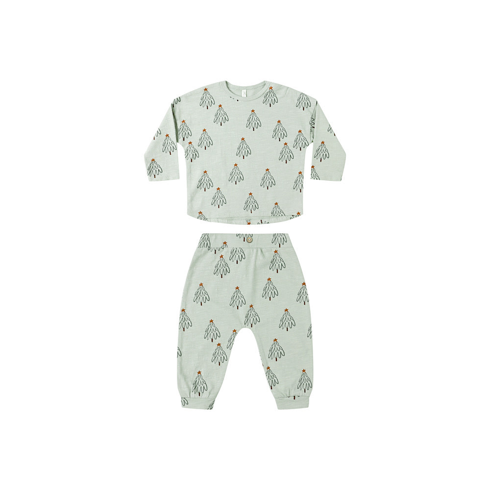 Rylee + Cru Rylee + Cru Long Sleeve Tee + Pant Set - Trees