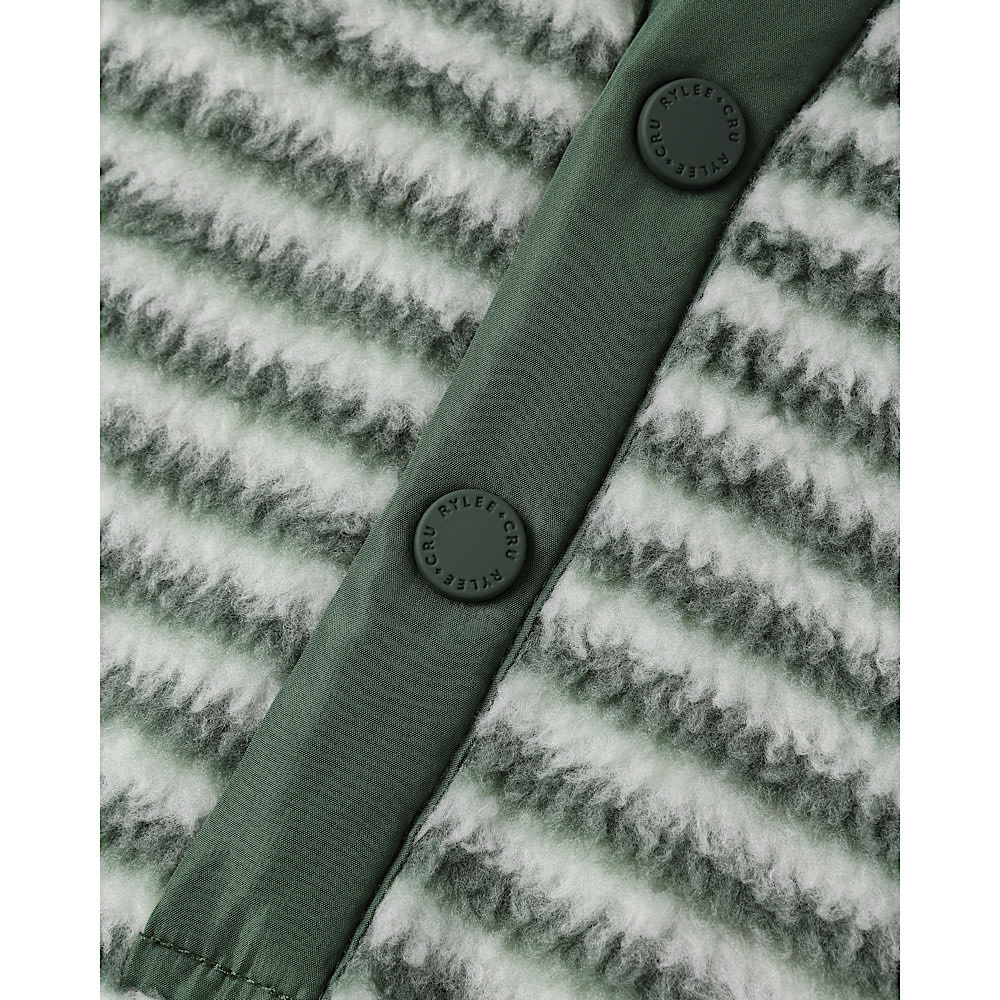 Rylee + Cru Fuzzy Winter Jumpsuit - Evergreen Stripe