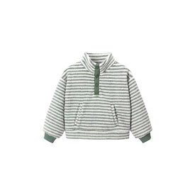Rylee + Cru Rylee + Cru Snap Pullover - Evergreen Stripe