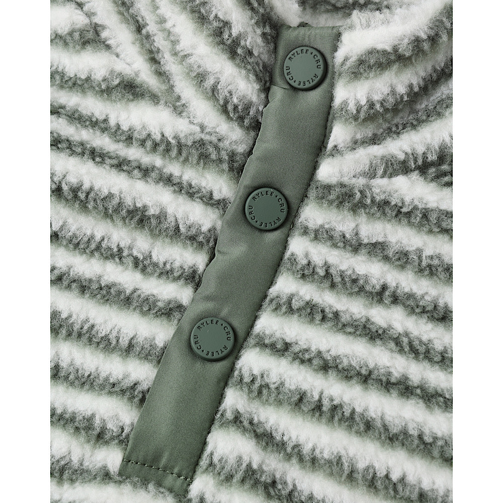 Rylee + Cru Snap Pullover - Evergreen Stripe