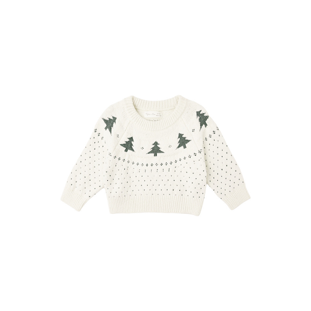 Rylee + Cru Fair Isle Sweater - Trees