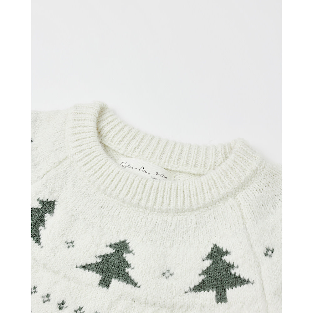 Rylee + Cru Fair Isle Sweater - Trees