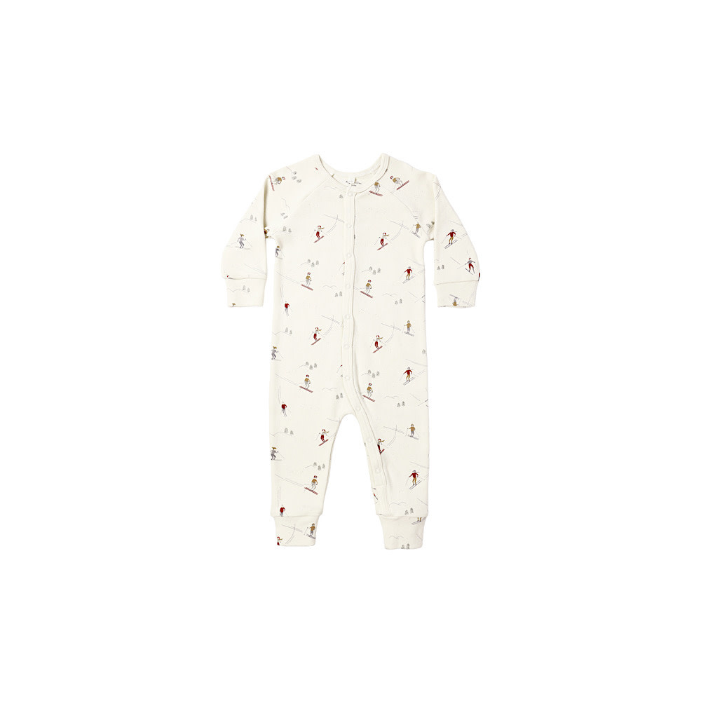 Rylee + Cru Organic Long John Pajamas - Skiers