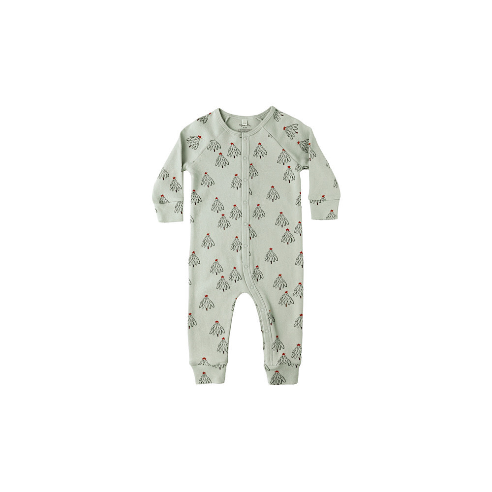 Rylee + Cru Organic Long John Pajamas - Trees