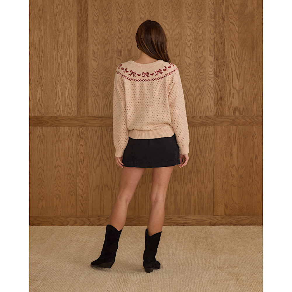 Rylee + Cru Women's Fair Isle Sweater - Bows