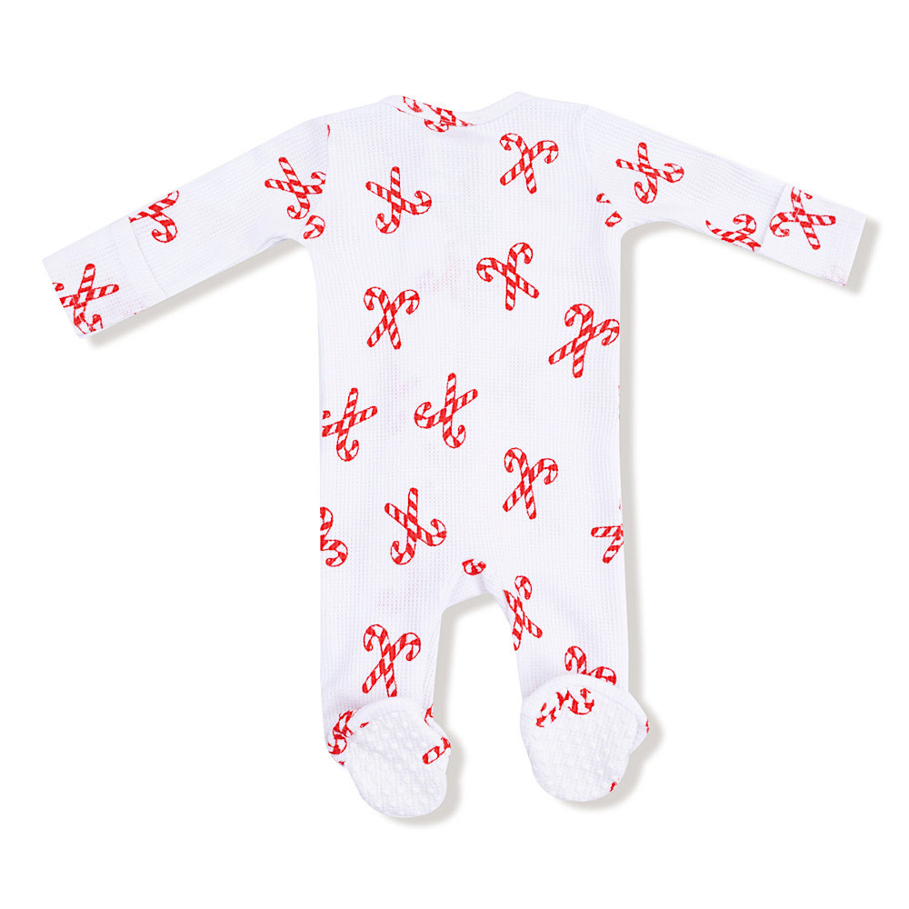 Angel Dear 2 Way Zipper Footie Romper - Candy Canes