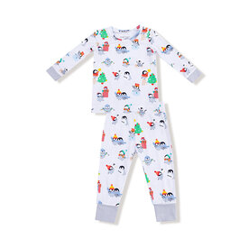 Angel Dear Angel Dear Long Sleeve Loungewear Set - Holiday Penguin