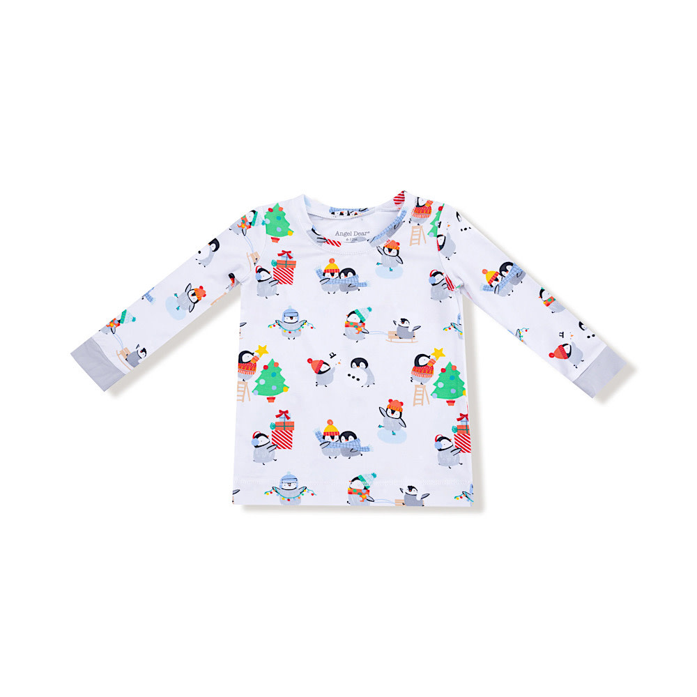 Angel Dear Long Sleeve Loungewear Set - Holiday Penguin