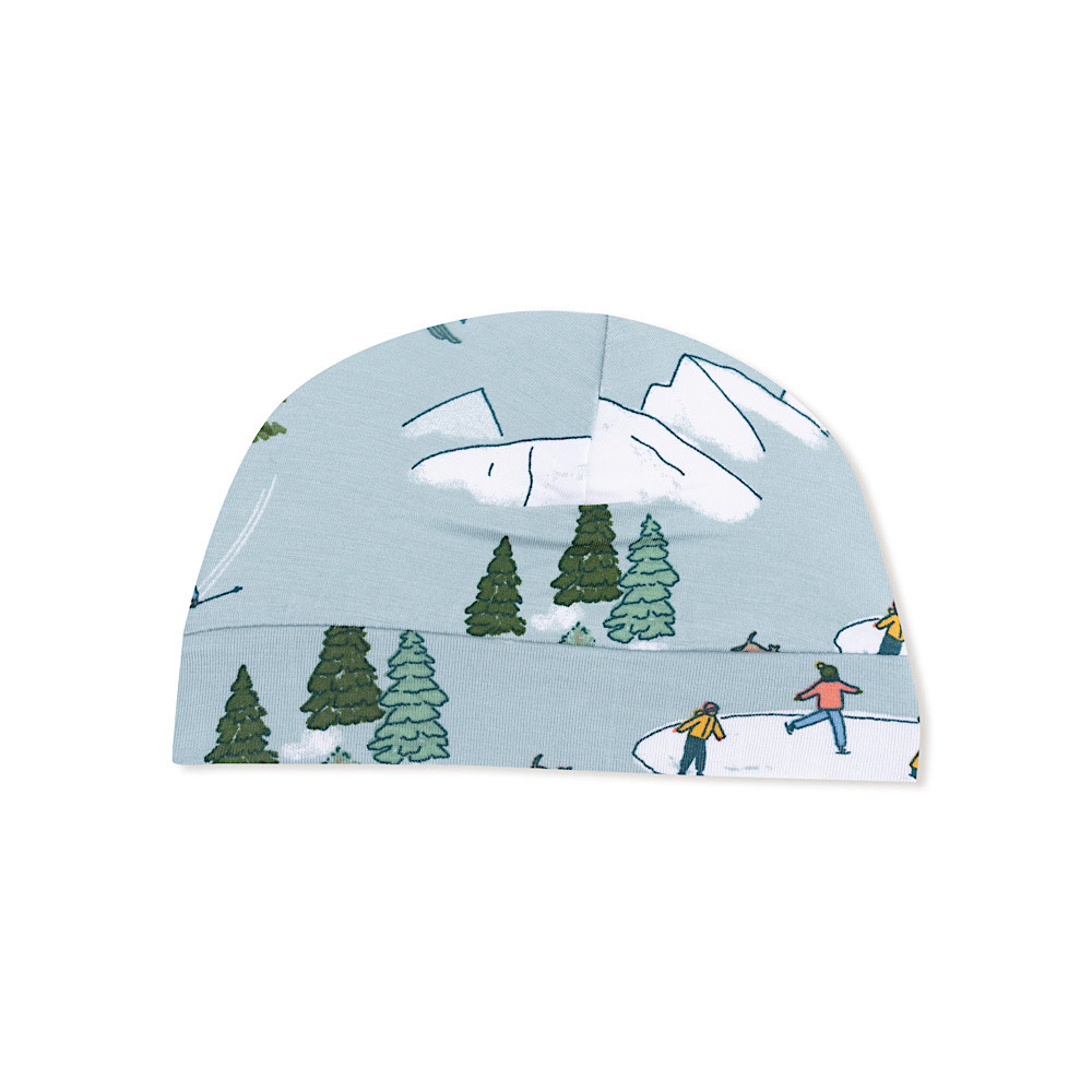 Angel Dear Beanie Hat - Winter Fun Skier Grey Mist 0-3M