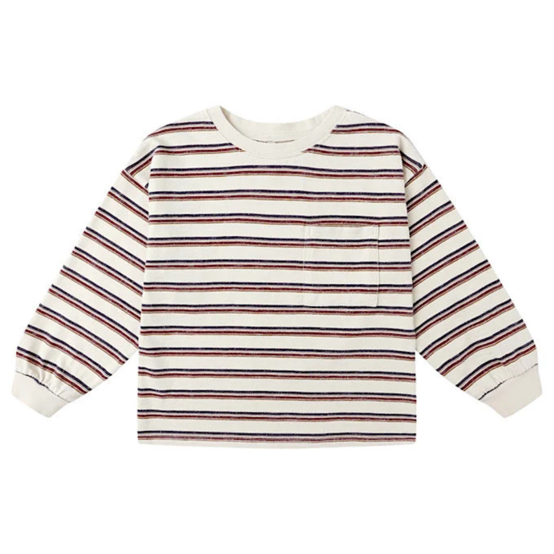 Rylee  + Cru Relaxed Long Sleeve Tee - Vintage Stripe