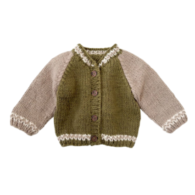 The Blueberry Hill The Blueberry Hill Baby Varsity Cardigan - Moss