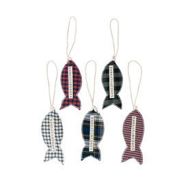 Seagate Studios Seagate Studios Upcycled Fish Ornament - Kennebunkport - Tartan