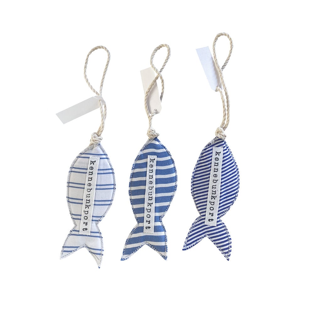 Seagate Studios Upcycled Fish Ornament - Kennebunkport - Blues