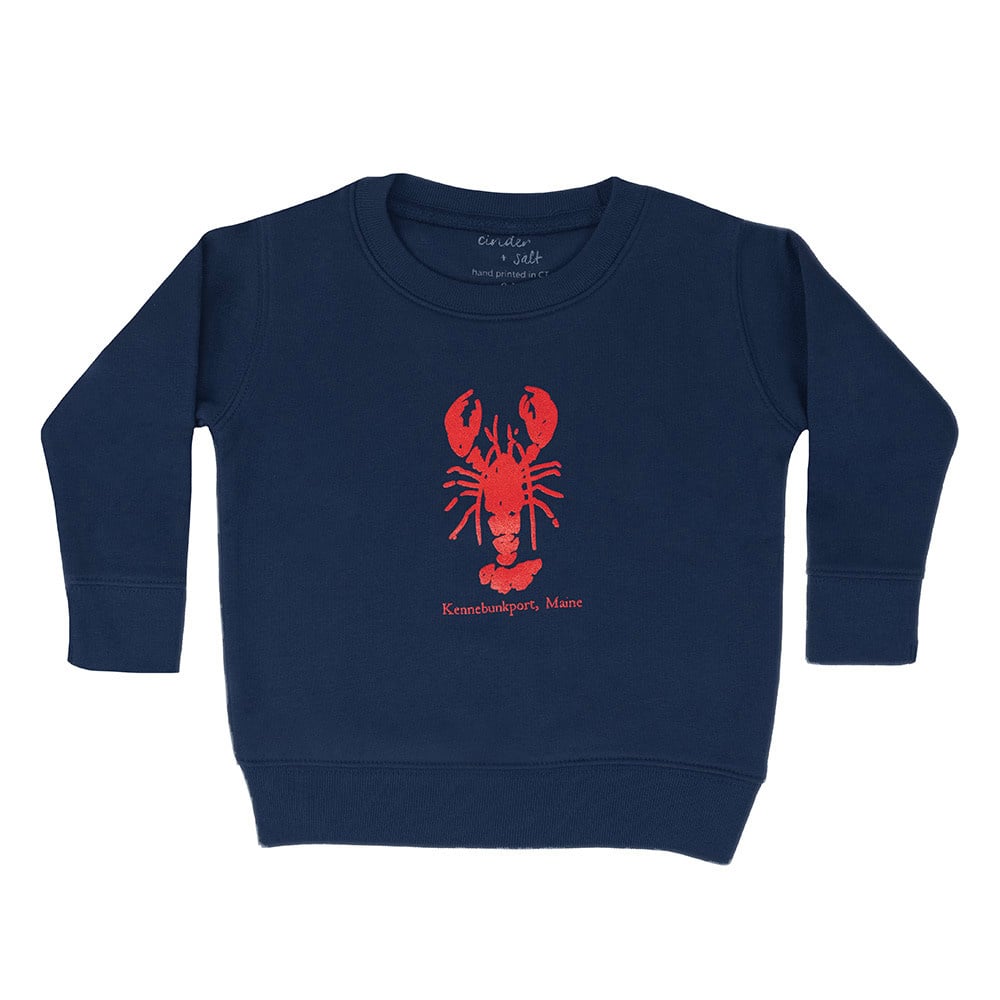 cinder + salt Cinder + Salt Kids Sweatshirt - Kennebunkport Lobster
