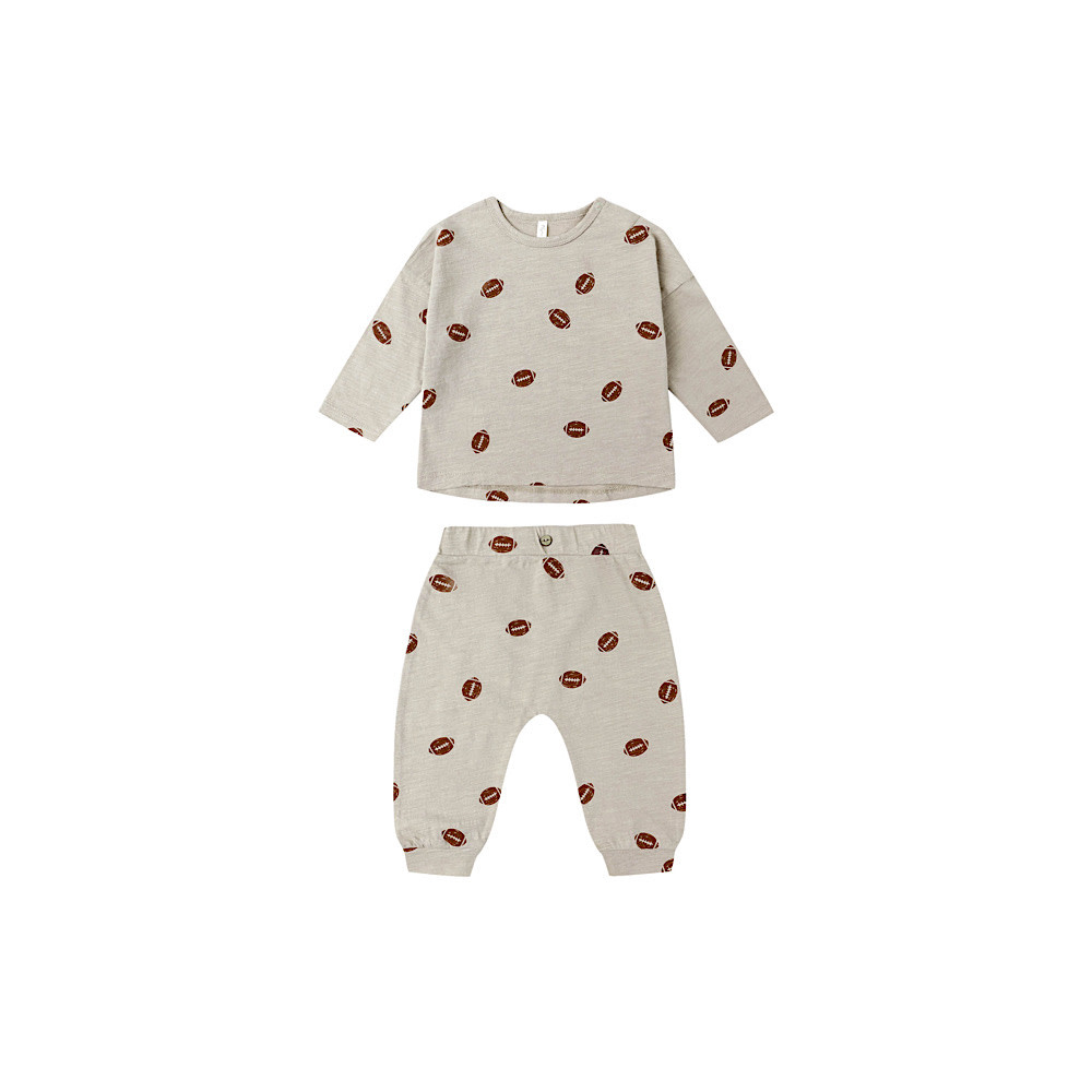 Rylee + Cru Rylee + Cru Tee + Pant Set - Footballs
