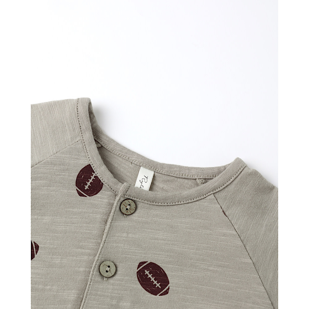 Rylee + Cru Henley Jumpsuit - Football