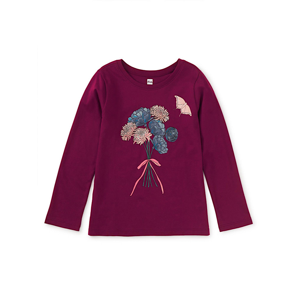 Tea Collection Butterfly Bouquet Graphic Tee - Cosmic Berry