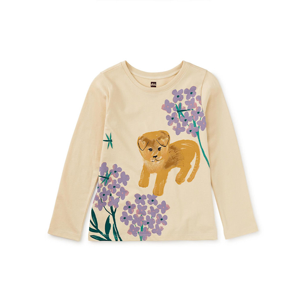 Tea Collection Jindo Hydrangea Graphic Tee - Almond