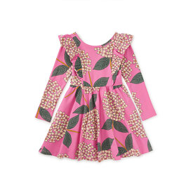 Tea Collection Tea Collection Ruffle Shoulder Ballet Dress - Hydrangea Burst