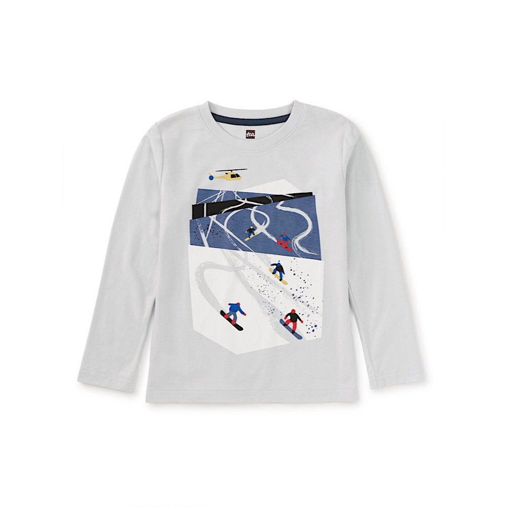 Tea Collection Ski Slopes Graphic Tee - Ice