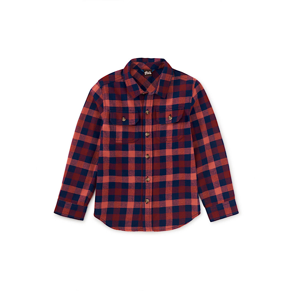 Tea Collection Flannel Button Up Shirt - Daegu Plaid