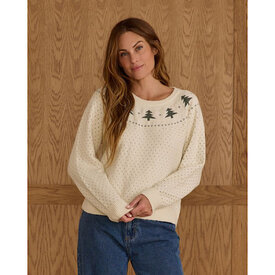 Rylee + Cru Rylee + Cru Women's Fair Isle Sweater - Trees