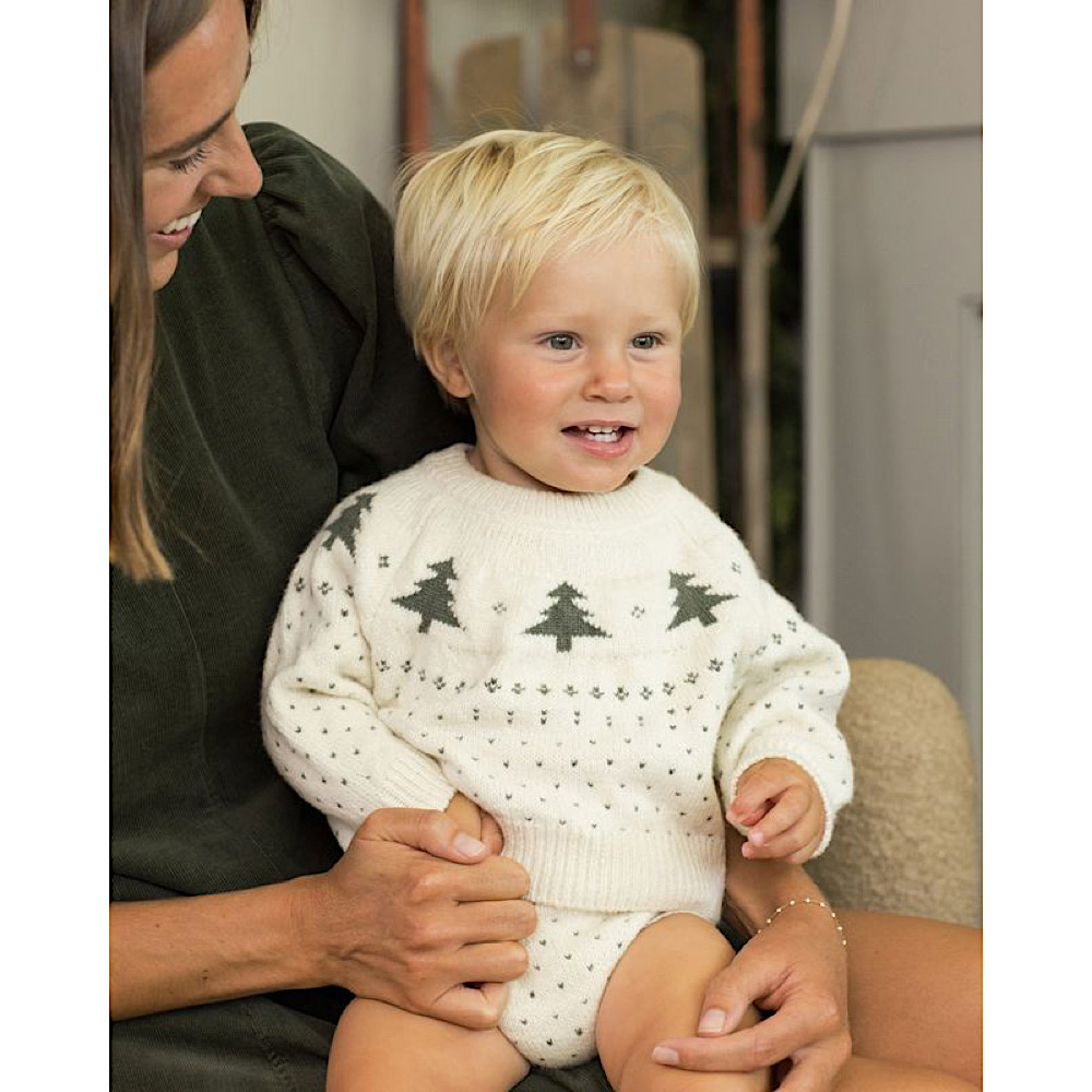 Rylee + Cru Fair Isle Sweater - Trees