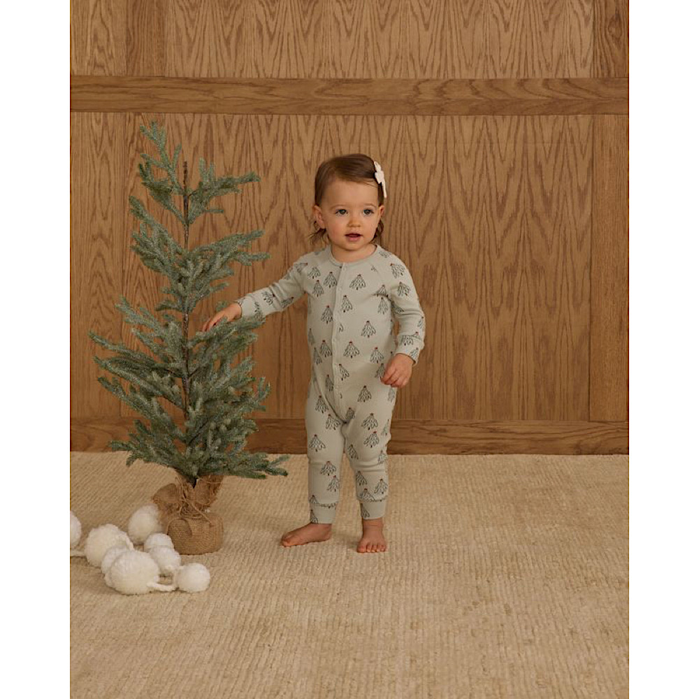 Rylee + Cru Organic Long John Pajamas - Trees