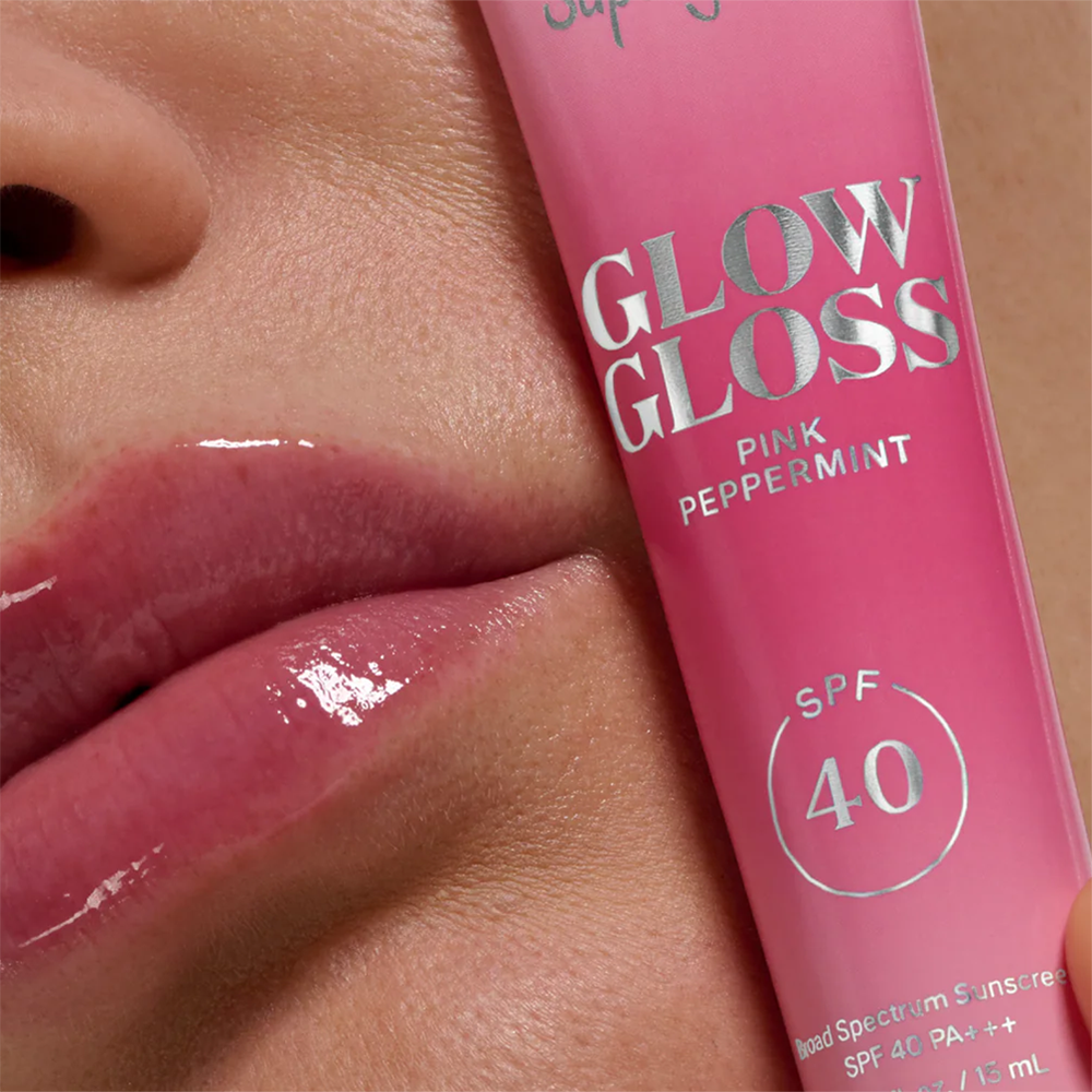Supergoop Glow Gloss SPF 40 Lip Balm - Pink Peppermint
