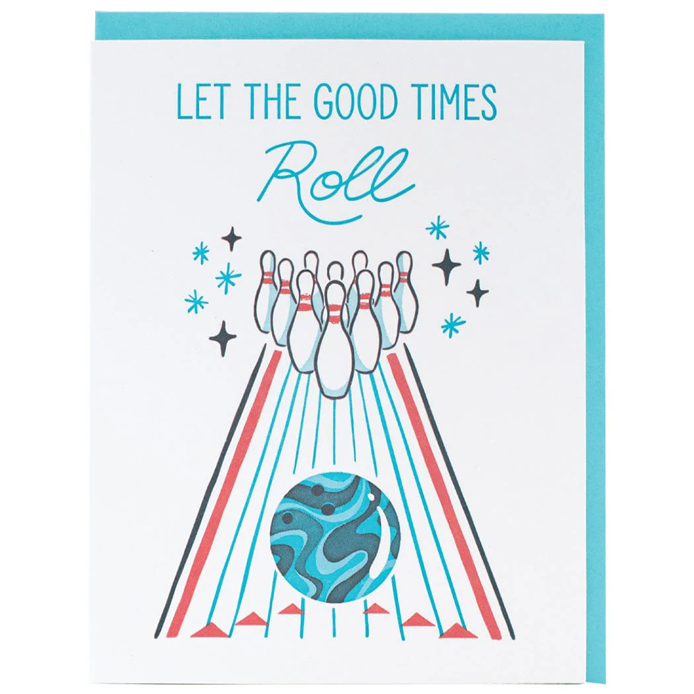 Smudge Ink Smudge Ink Card - Bowling Birthday