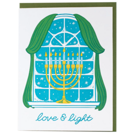 Smudge Ink Smudge Ink - Window Menorah Holiday Card