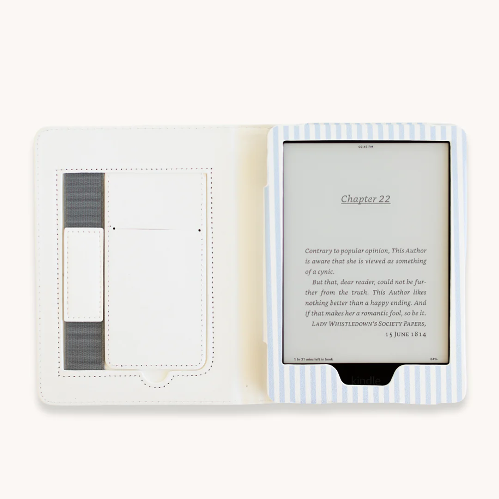 Elyse Breanne Design 11th Gen Kindle Case - Blue Stripes