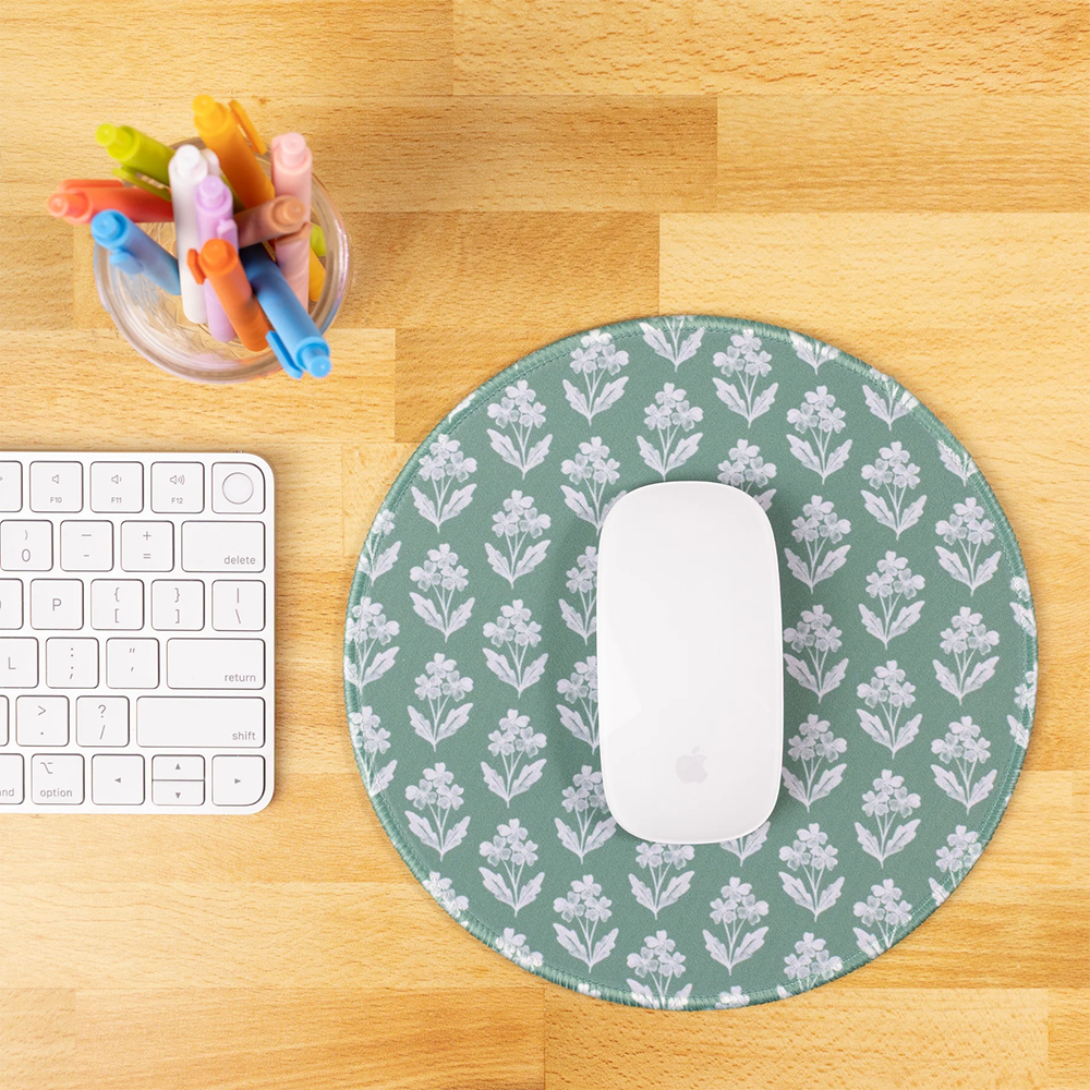 Elyse Breanne Design Mousepad - Sage Forget Me Nots