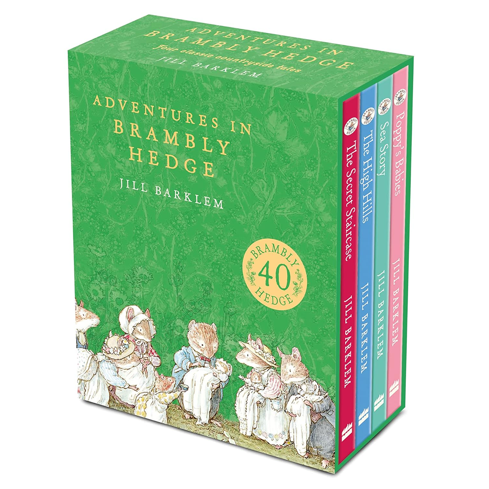 Harper Collins Adventures in Brambly Hedge Box Set of 4 Hardcover Books