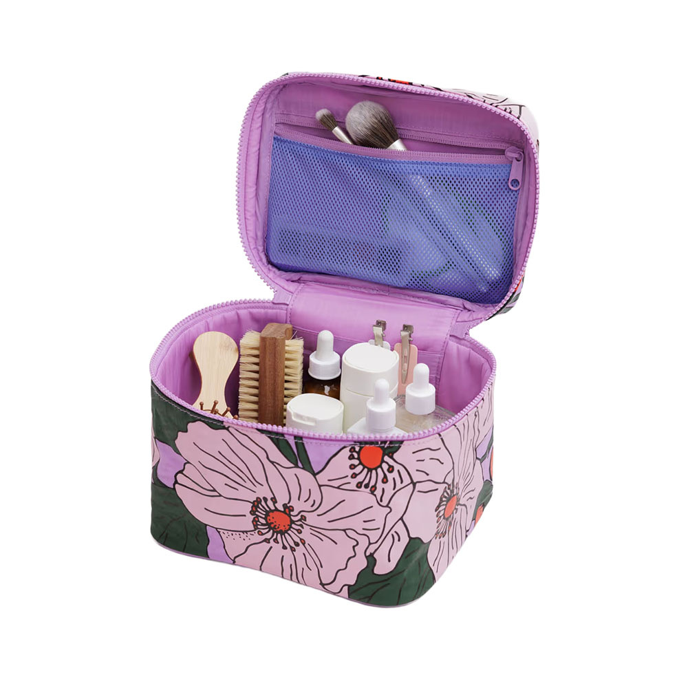 Baggu Large Cosmetic Bag - Pink Poppy