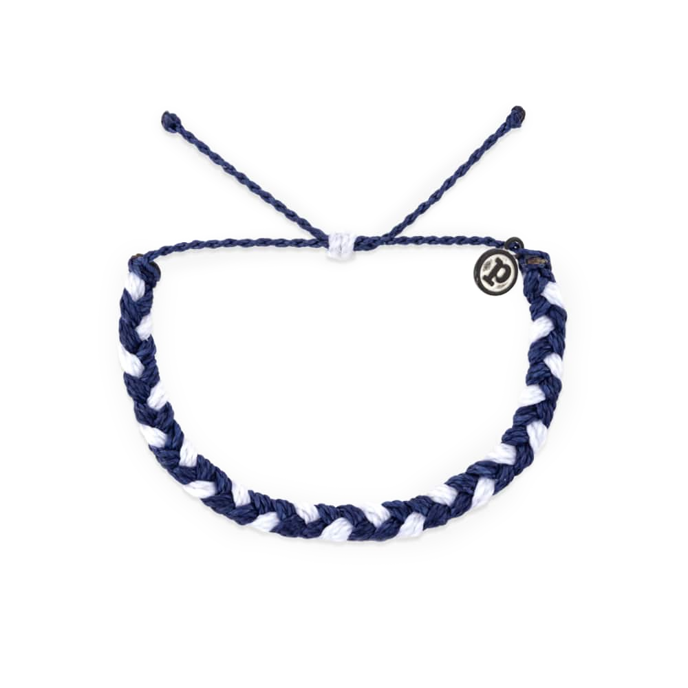 Pura Vida Pura Vida Braided Bracelet - Navy & White