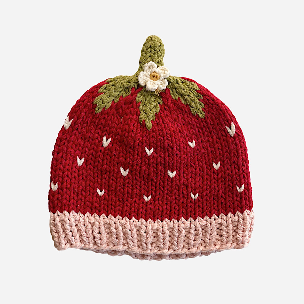The Blueberry Hill Baby Addie Hat - Strawberry