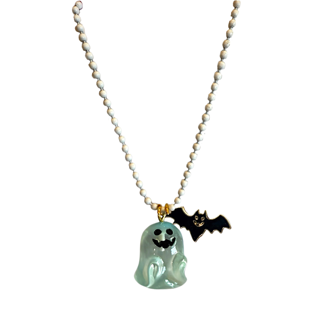 Gunner & Lux - Necklace - Halloween Ghost & Bat
